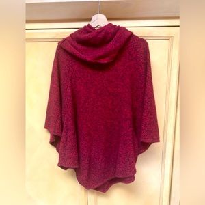 High neck poncho sweater